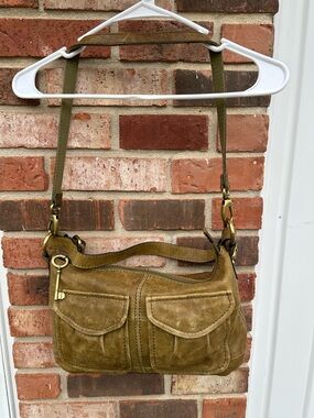 Fossil #ZB4519311 Topzip Green Olive Long Live Vintage Shoulder Hand Bag Leather